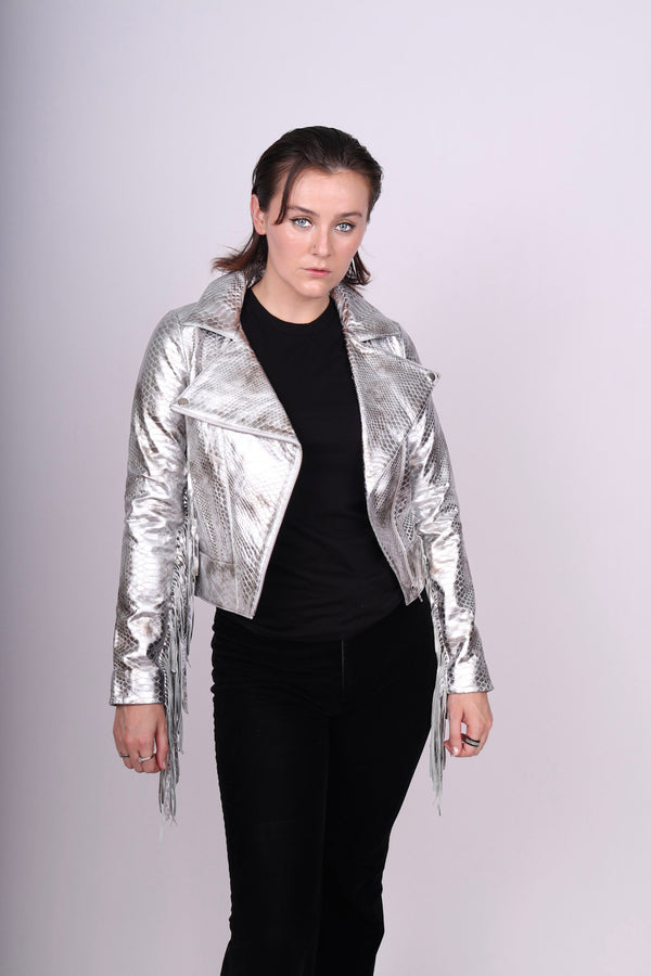 Any Old Iron Silver Croc Moto