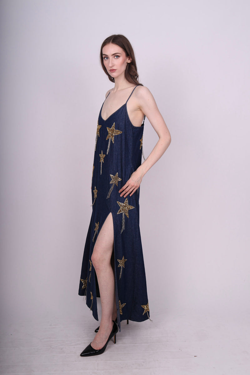 Any Old Iron Denim Golden Star Dress