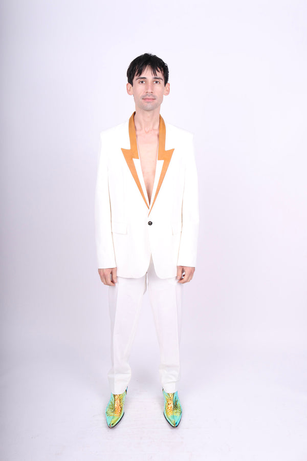 Any Old Iron Men's White Bowie Suit