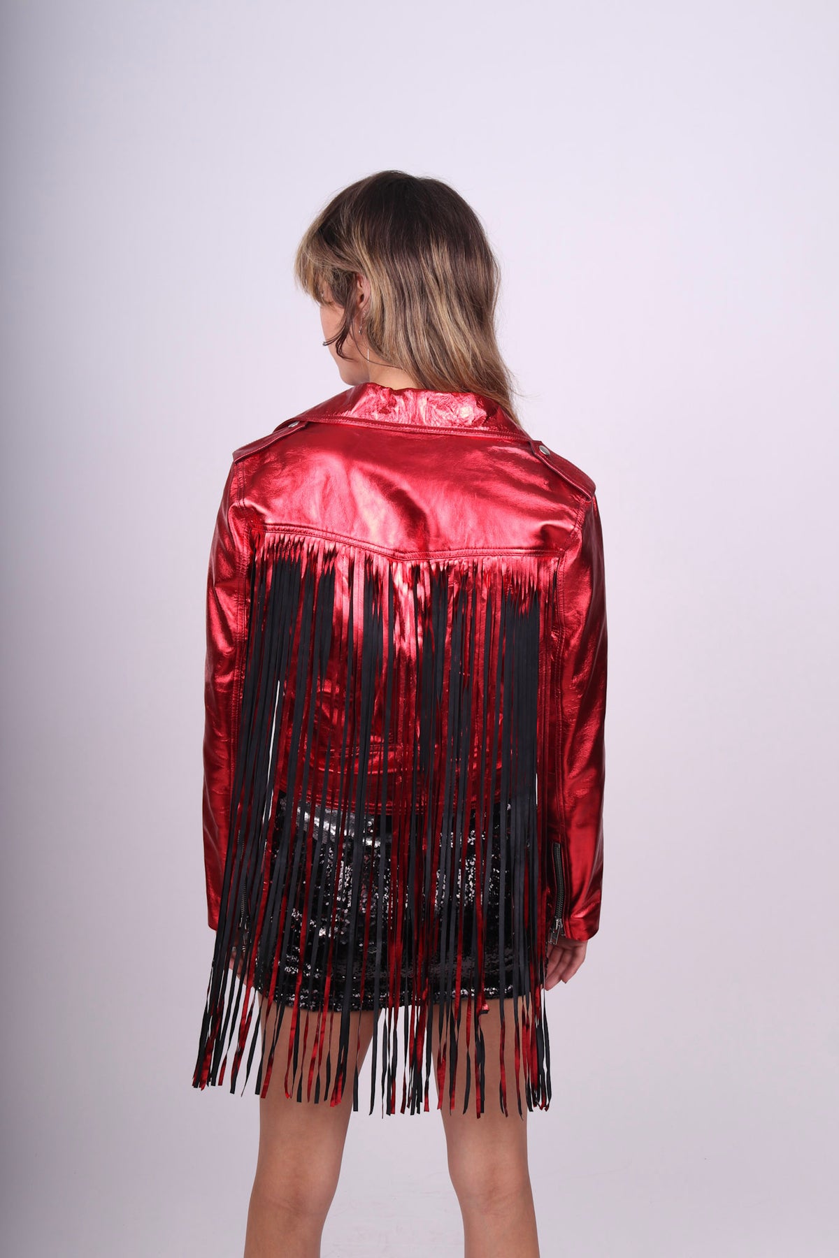 Any Old Iron Red Devil Moto Jacket