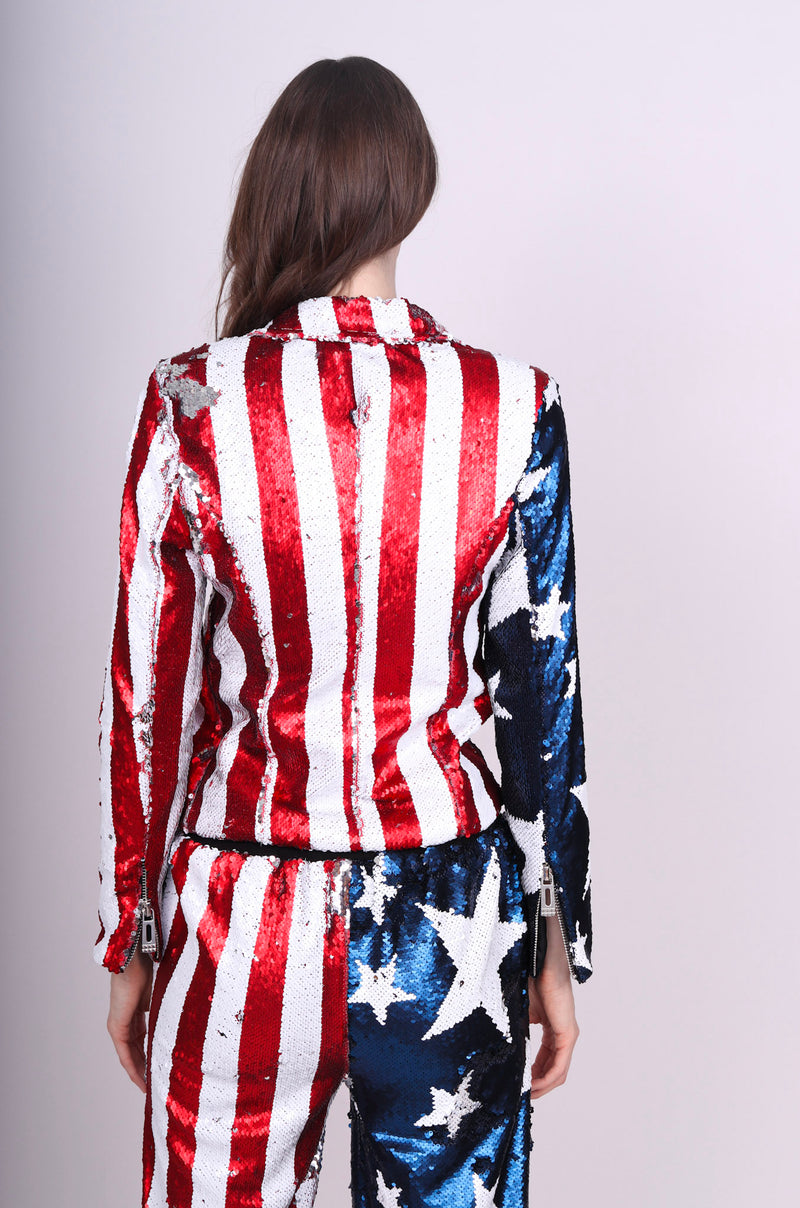 Any Old Iron Stars and Stripes Moto Jacket