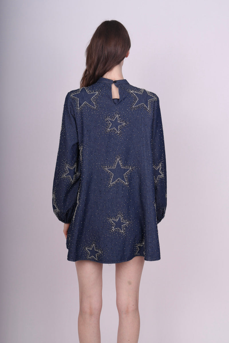 Any Old Iron Starburst Denim Dress