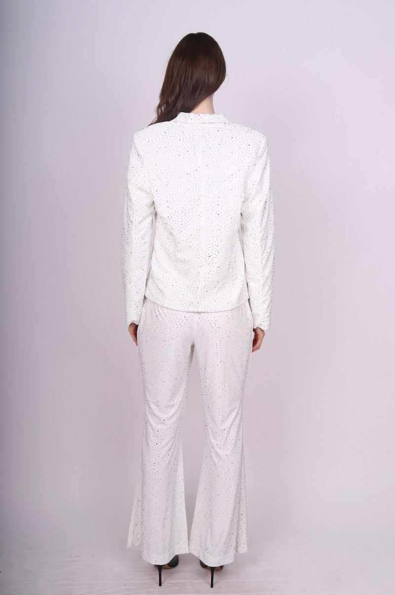 Any Old Iron Rhinestone White Suit