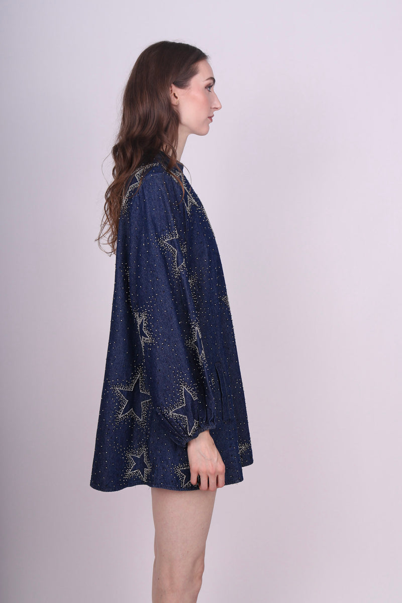 Any Old Iron Starburst Denim Dress