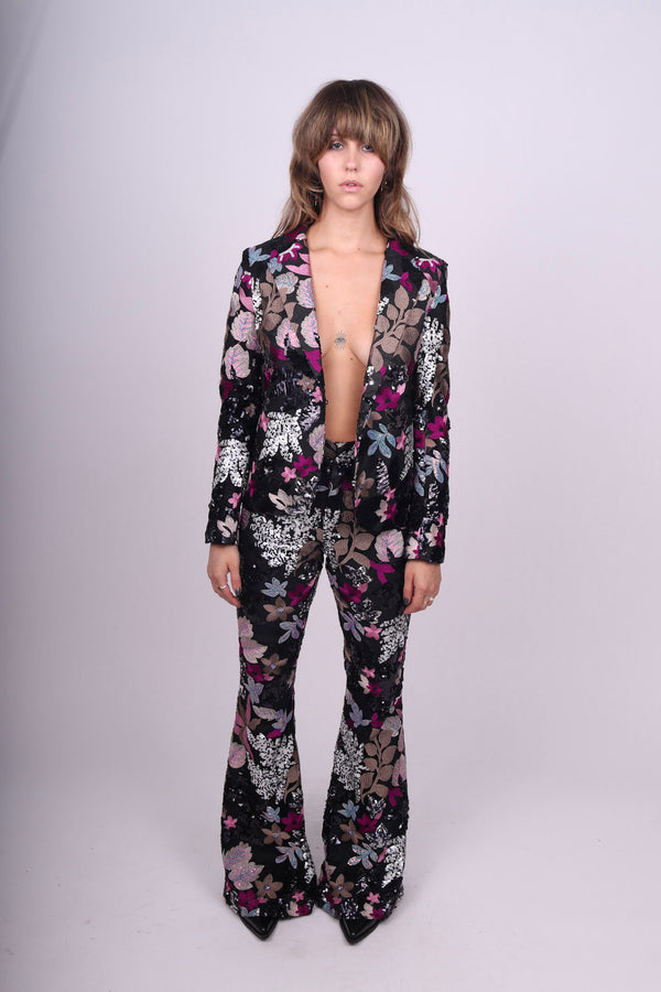 Cualquier viejo hierro morado floral Moto