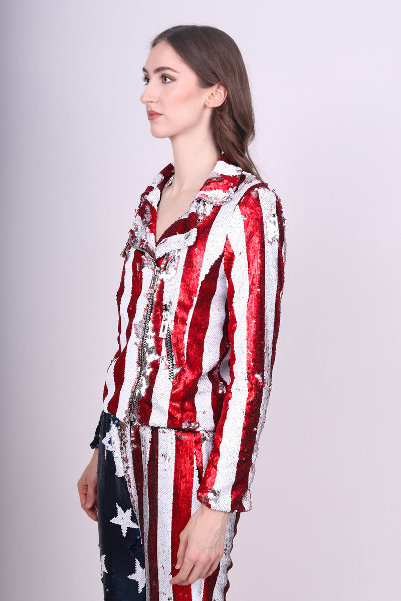 Any Old Iron Stars and Stripes Moto Jacket