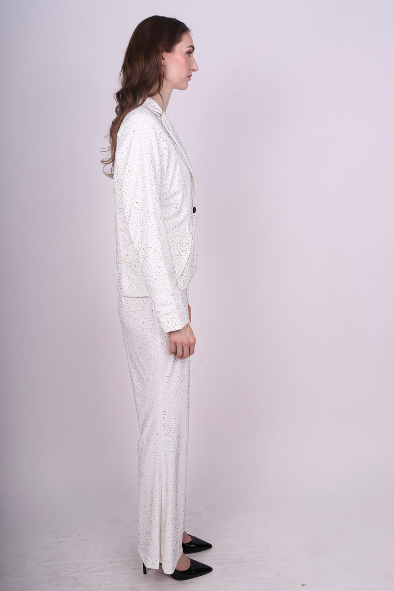 Any Old Iron Rhinestone White Suit