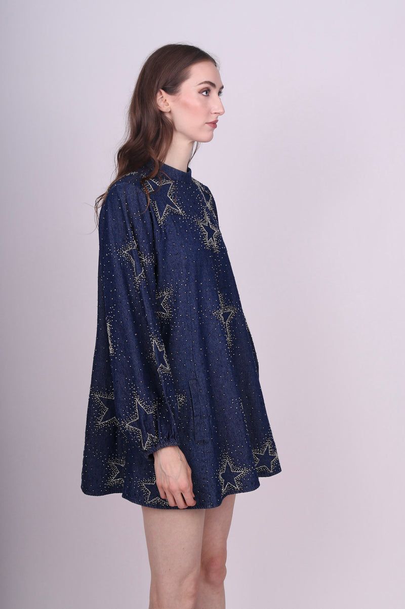 Any Old Iron Starburst Denim Dress