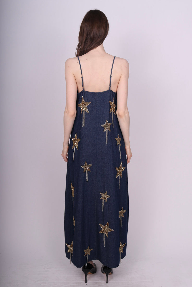 Any Old Iron Denim Golden Star Dress