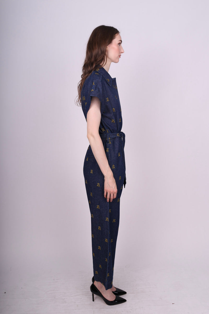 Any Old Iron Wasp Denim Jumpsuit