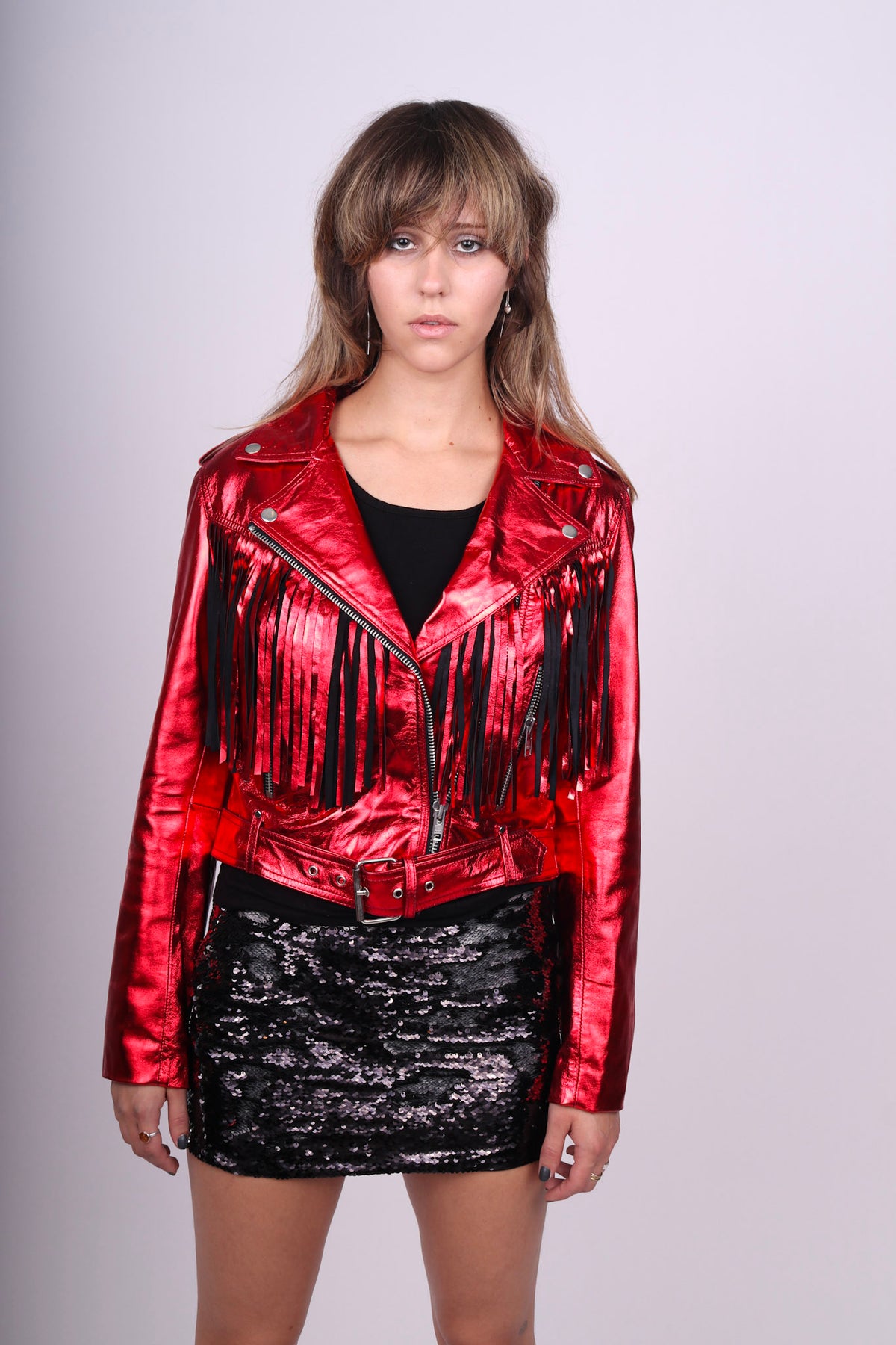 Any Old Iron Red Devil Moto Jacket