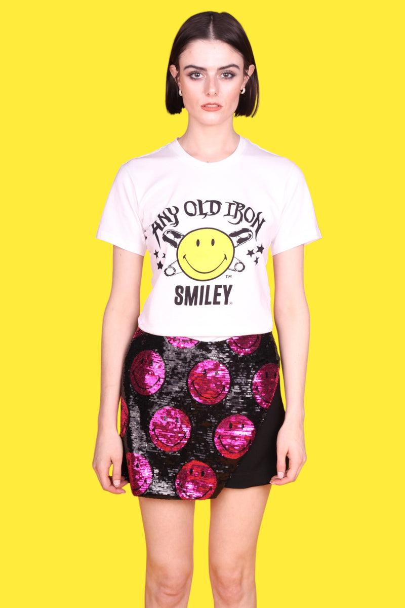 Falda pantalón rosa Any Old Iron x Smiley