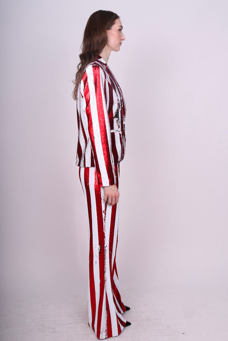 Any Old Iron Red Stripped Suit
