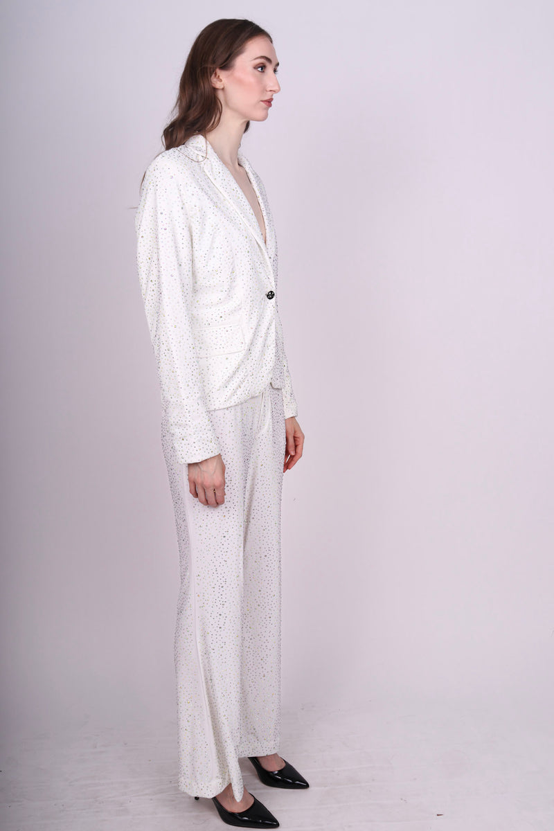 Any Old Iron Rhinestone White Suit