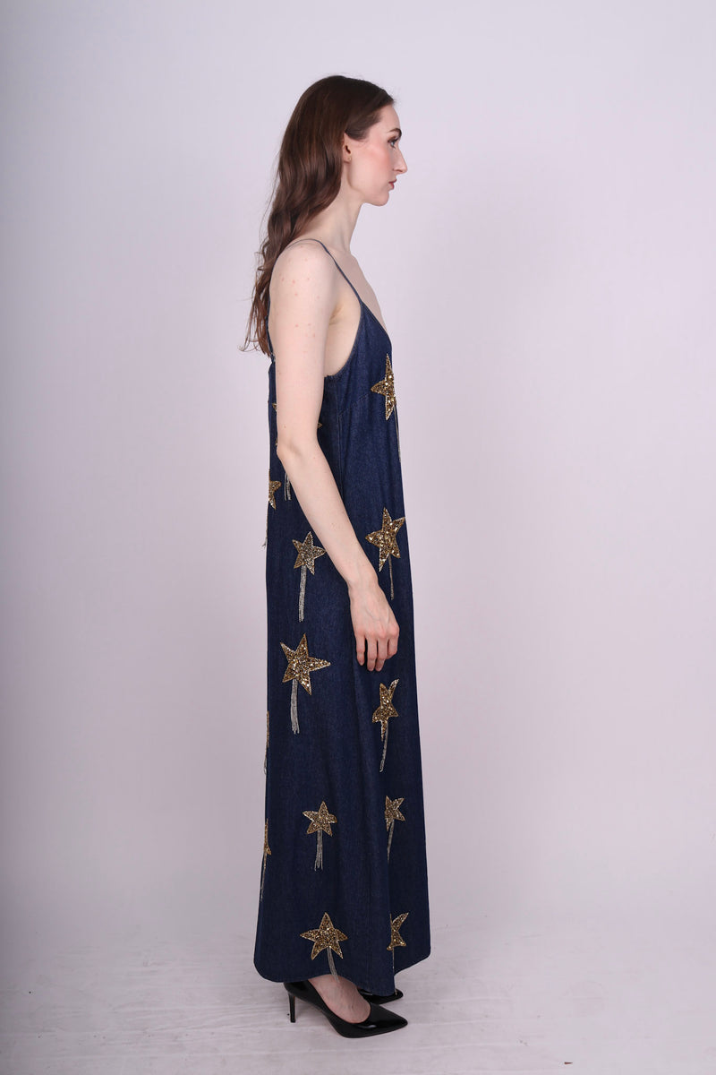 Any Old Iron Denim Golden Star Dress