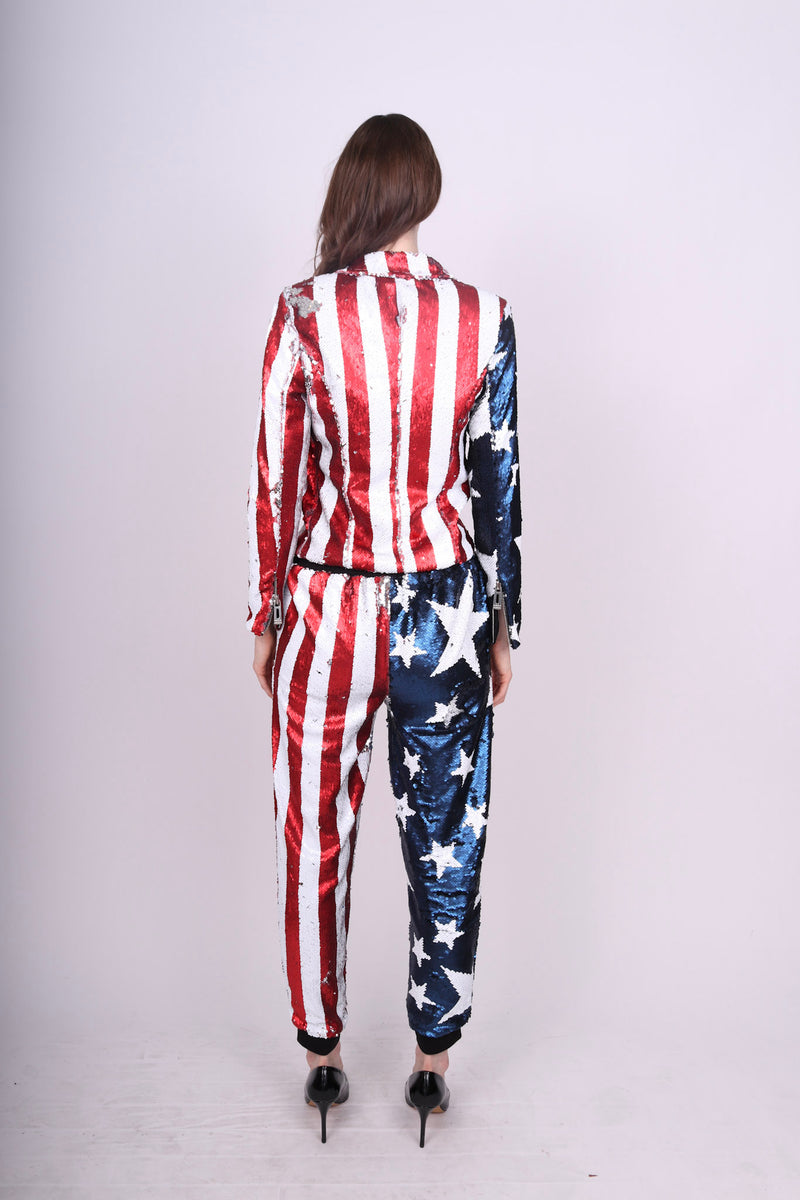 Any Old Iron Stars and Stripes Moto Jacket