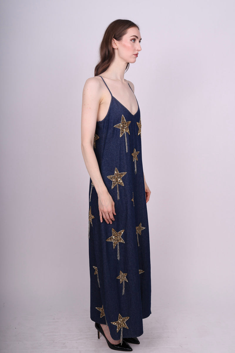 Any Old Iron Denim Golden Star Dress