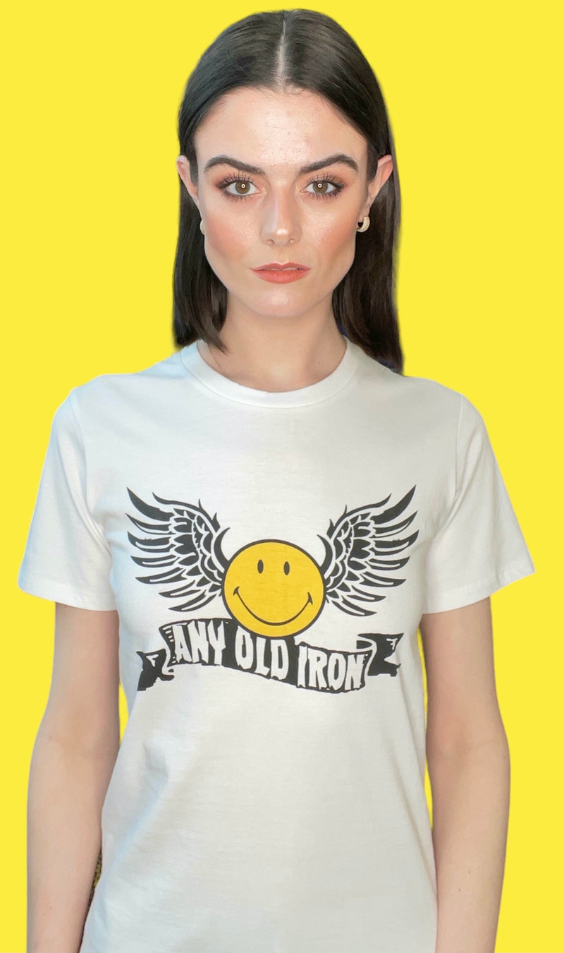 Any Old Iron x Smiley Wings White T-Shirt