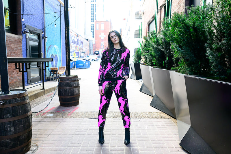Any Old Iron Pink Horse Joggers