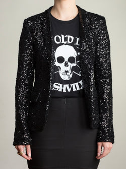 Any Old Iron Black Sequin Jacket