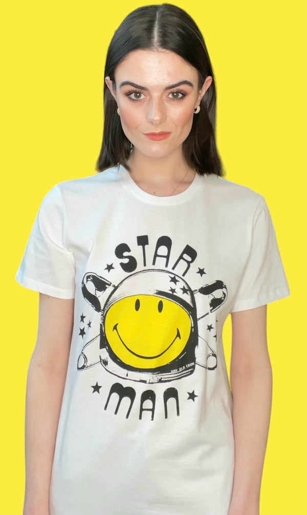 Any Old Iron x Smiley Starman White T-Shirt