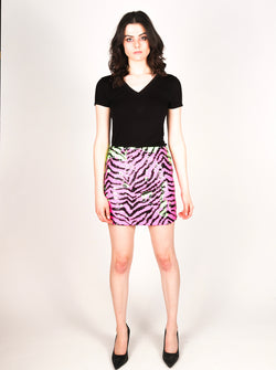 Any Old Iron Neon Zebra Skirt