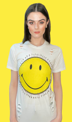 Any Old Iron x Smiley Just Safe White T-Shirt