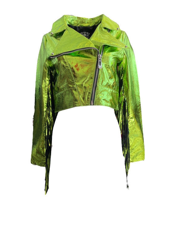 Any Old Iron Green Machine Moto Jacket