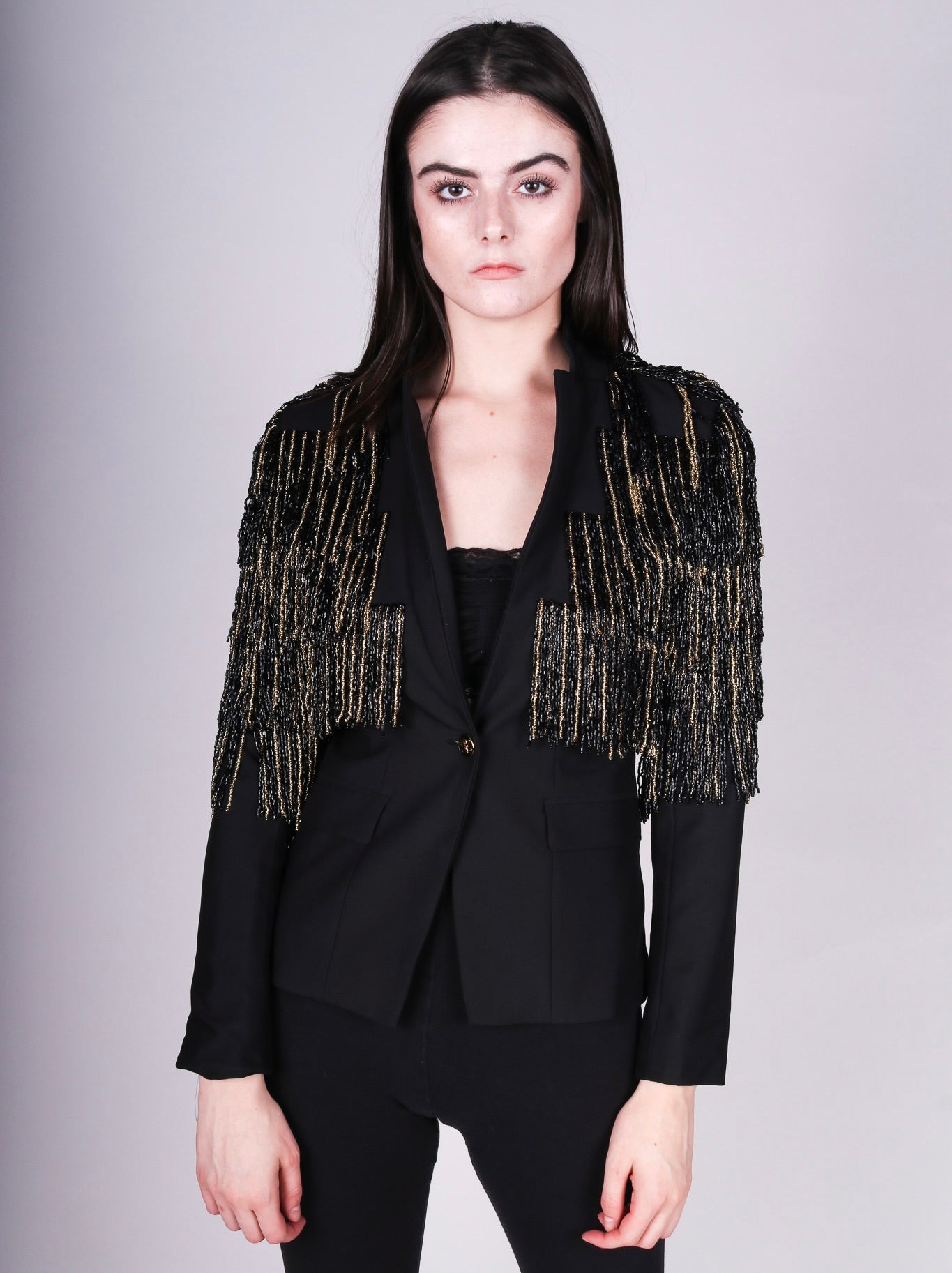 【MARGARIN FINGERS】LACE FRINGE JACKET Any Old Iron Gold Fringe Jacket
