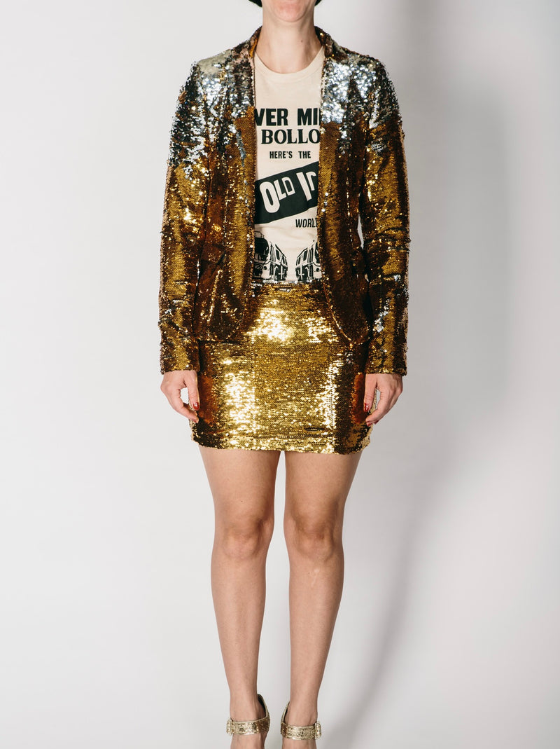 Any Old Iron Gold/Silver Sequin Jacket