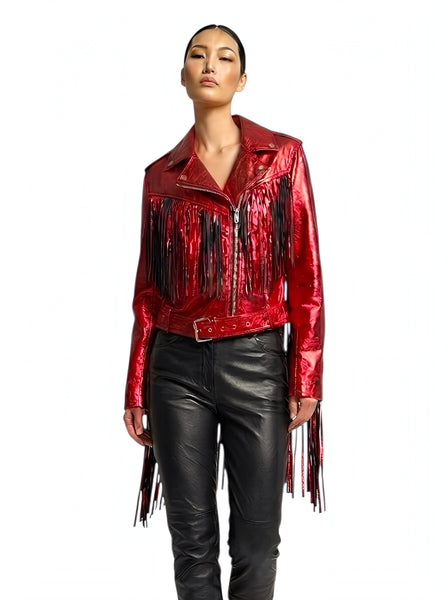 Any Old Iron Red Peril Moto Jacket