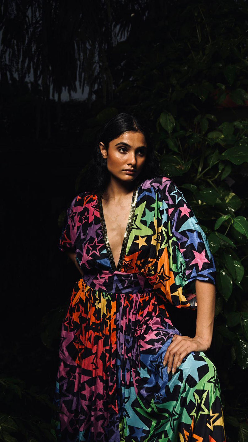 Any Old Iron New Rainbow Star Kaftan Dress