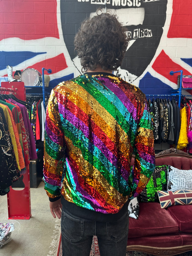 Sequin rainbow sweatshirt outlet