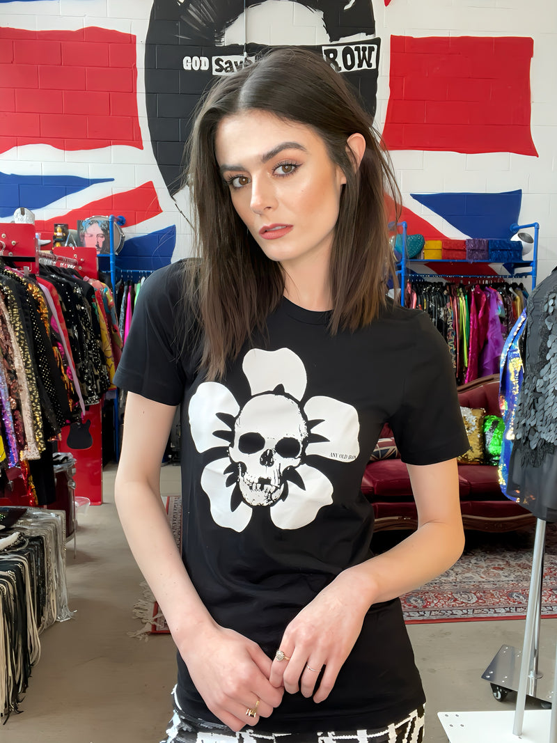 Camiseta con calavera floral de Any Old Iron
