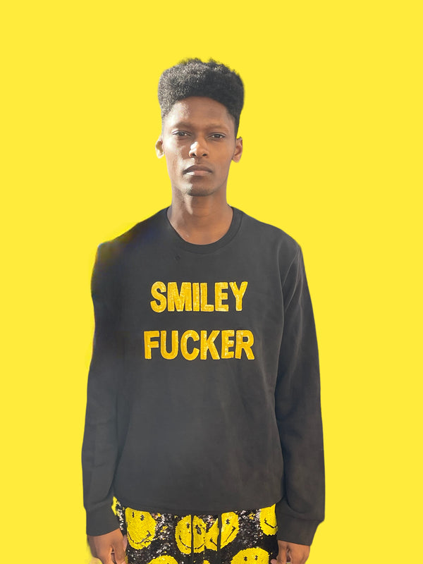 Any Old Iron x Smiley Mens Smiley Fucker Sweatshirt