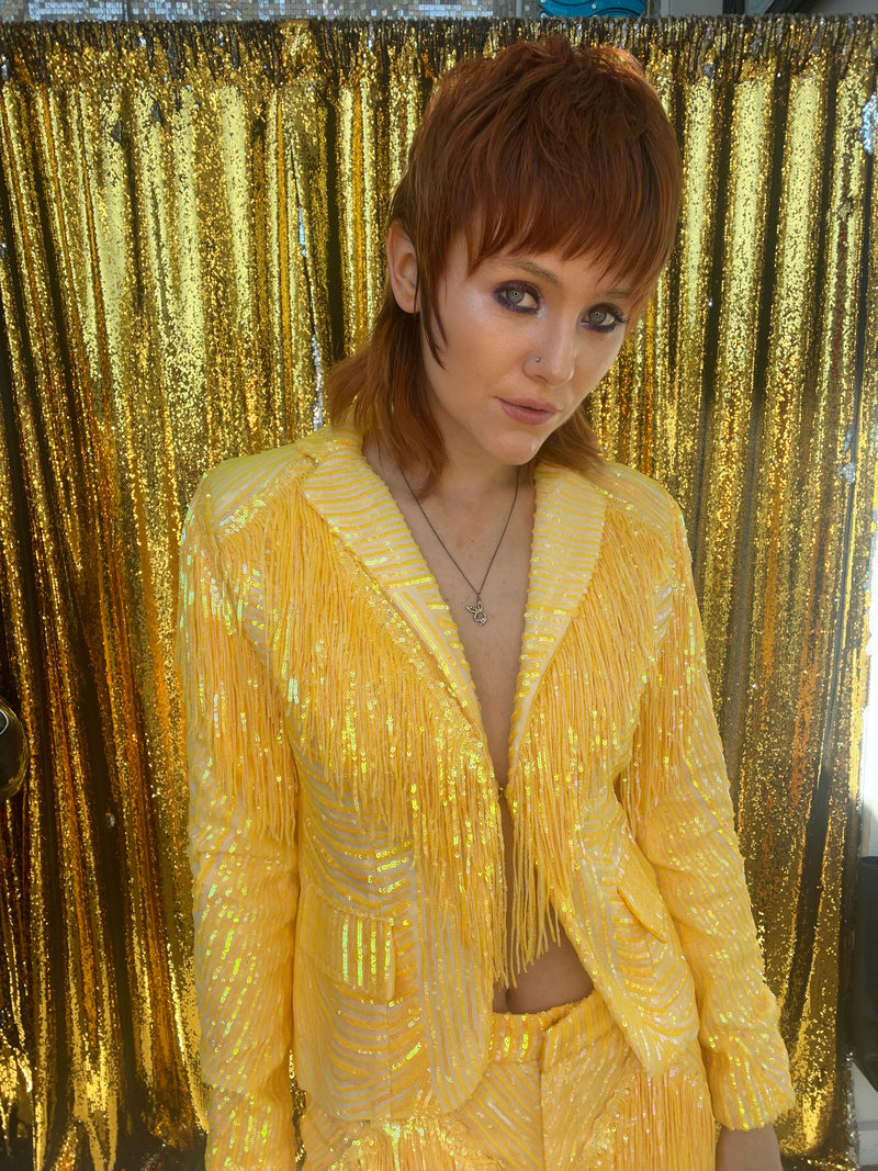 Any Old Iron Canary Blazer Jacket