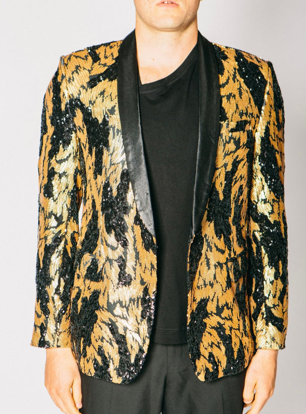Cualquier viejo blazer de lentejuelas Firefly negro Iron