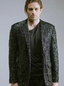 Cualquier viejo blazer de lentejuelas negro Iron