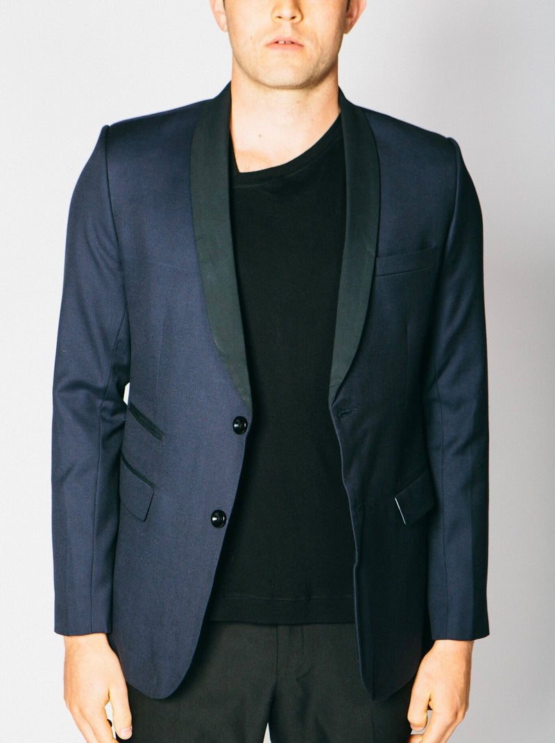 Any Old Iron Classic Cashmere Blend Blazer - Navy