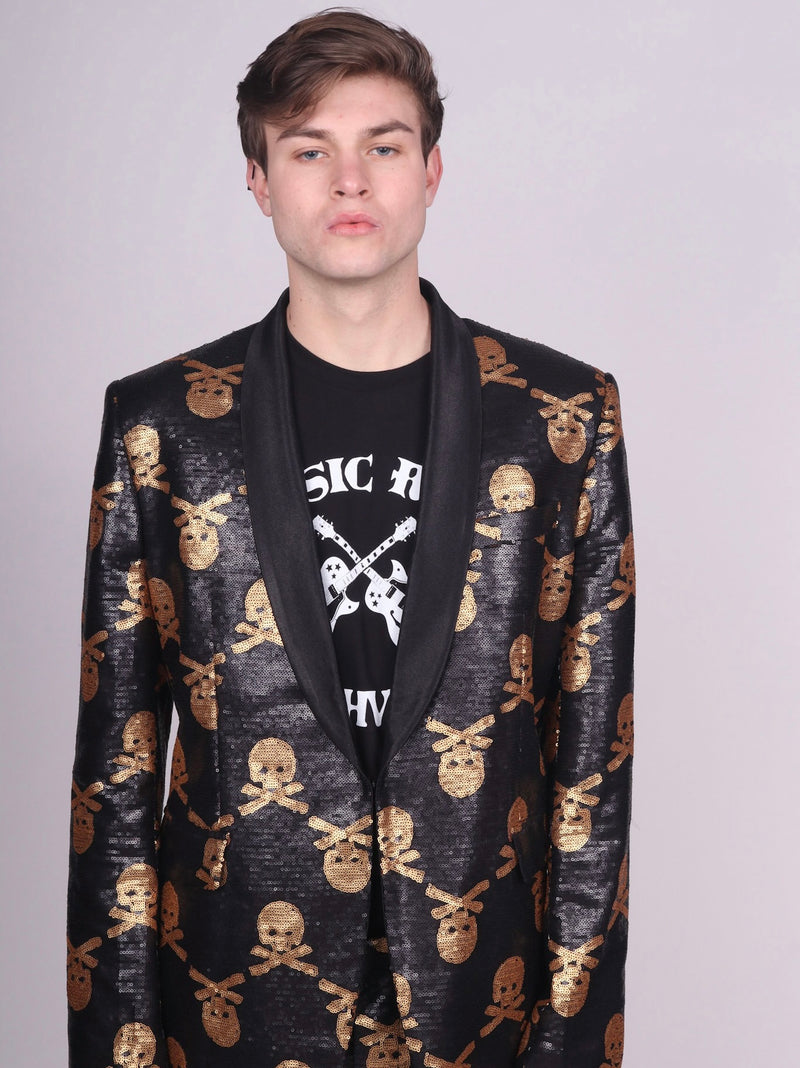 Any Old Iron Men's Jolly Rogered Blazer Jacket