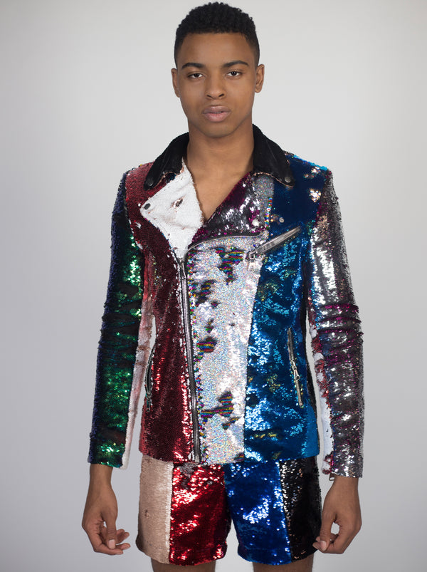 Any Old Iron Men's Kaleidoscope  Moto Jacket