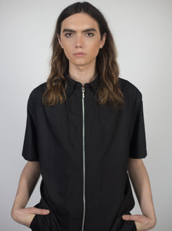 Any Old Iron Zip Up Collared Shirt