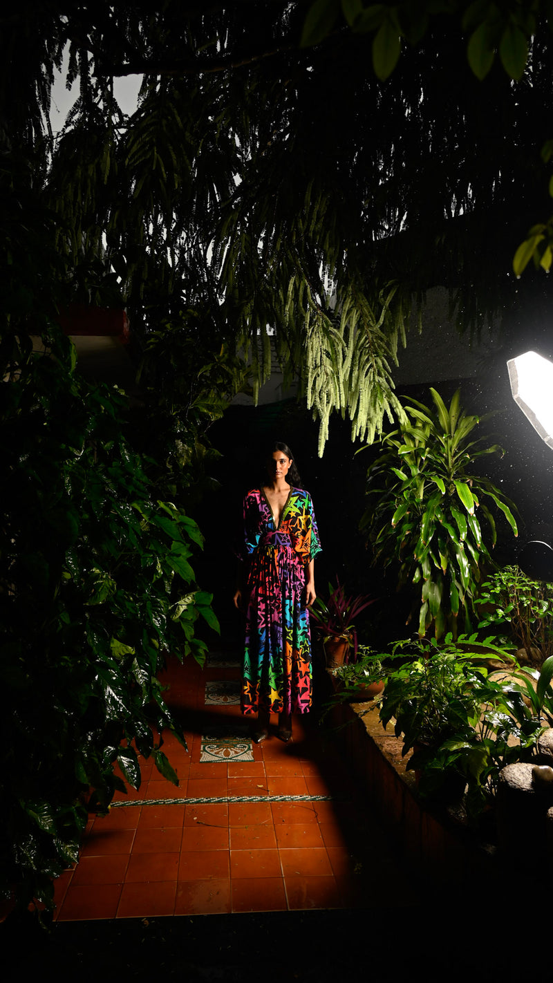 Any Old Iron New Rainbow Star Kaftan Dress