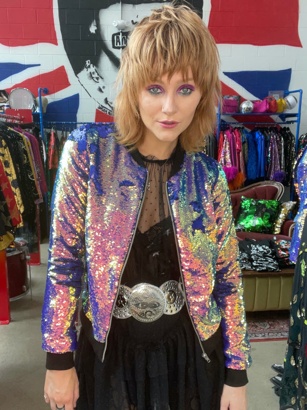 Any Old Iron Oil Slick Bomber Jacket
