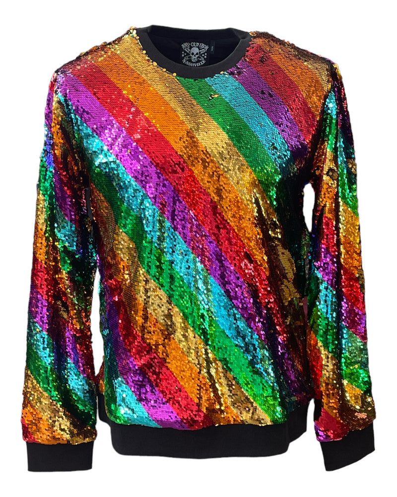 Any Old Iron Mens Golden Rainbow Sweatshirt
