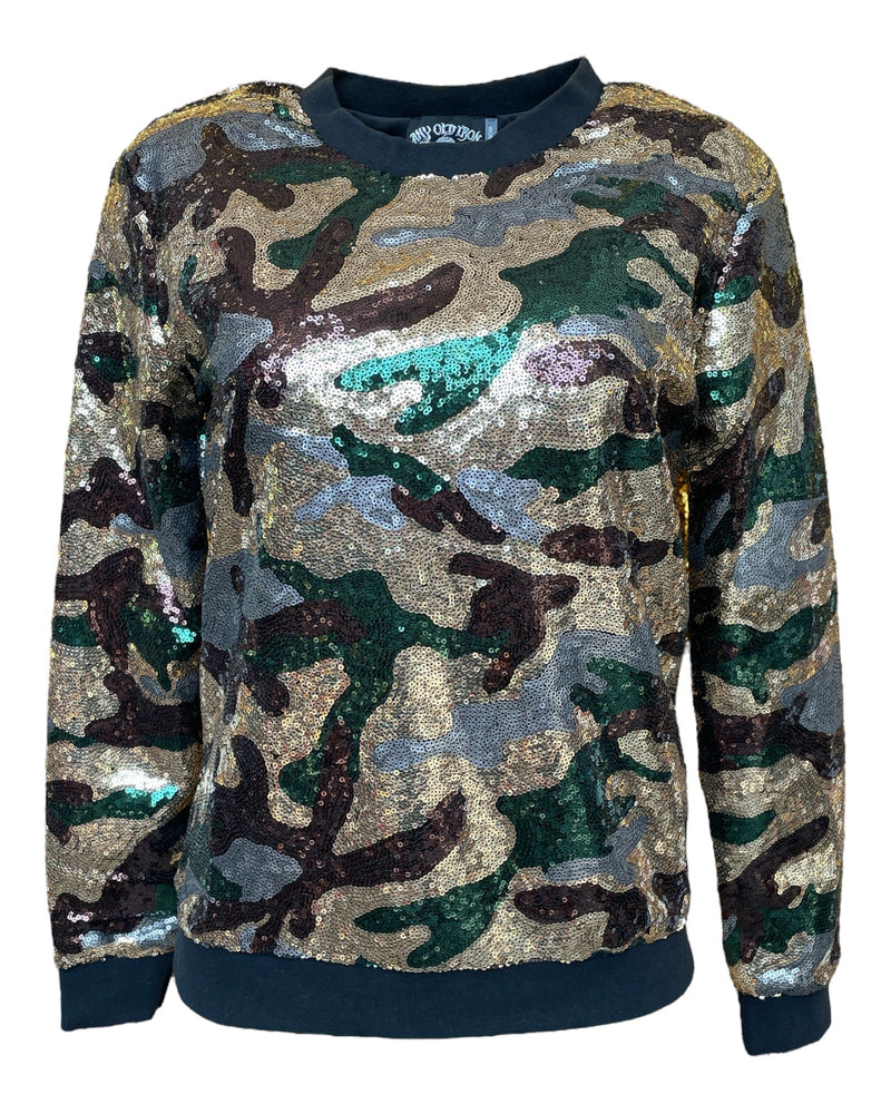 Long sales camo sweatshirt