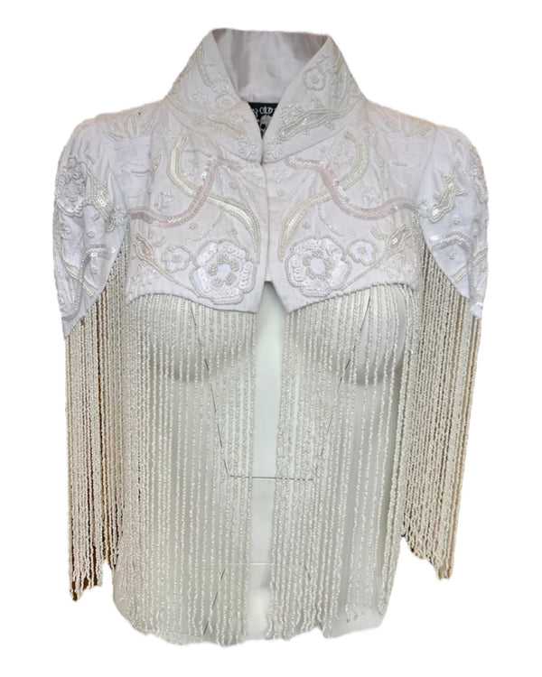 Any Old Iron White Vintage Shrug