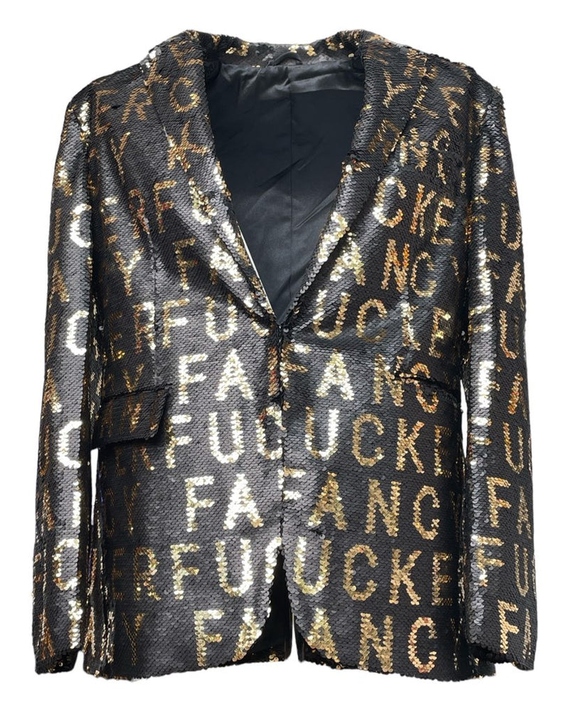 Any Old Iron Men's Sequin Fancy Fucker Blazer