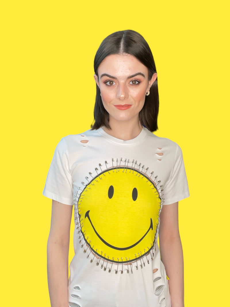 Any Old Iron x Smiley Just Safe White T-Shirt