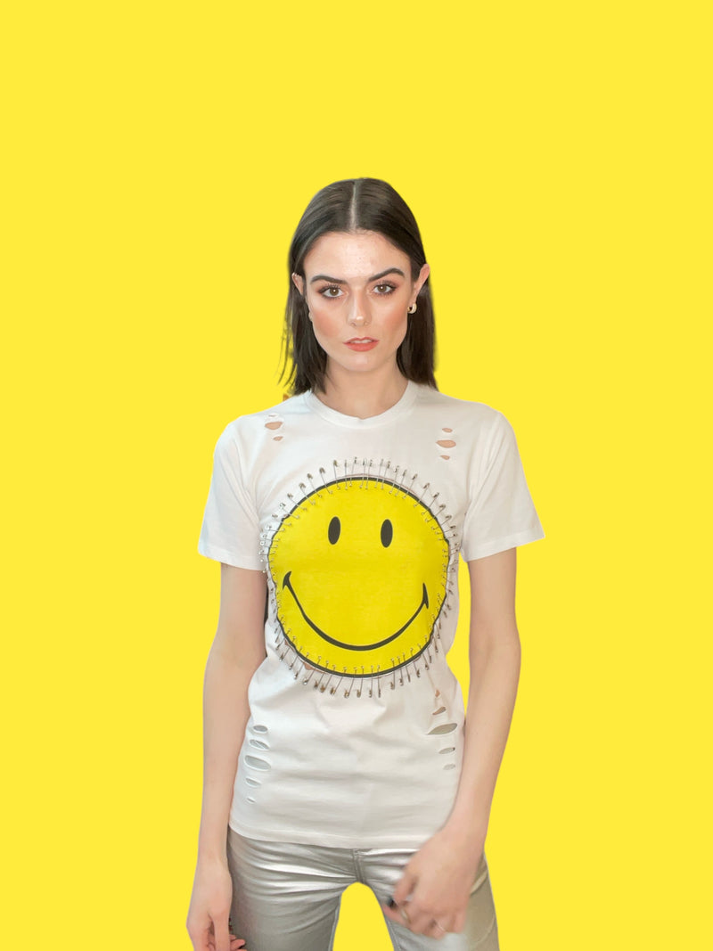 Any Old Iron x Smiley Just Safe White T-Shirt